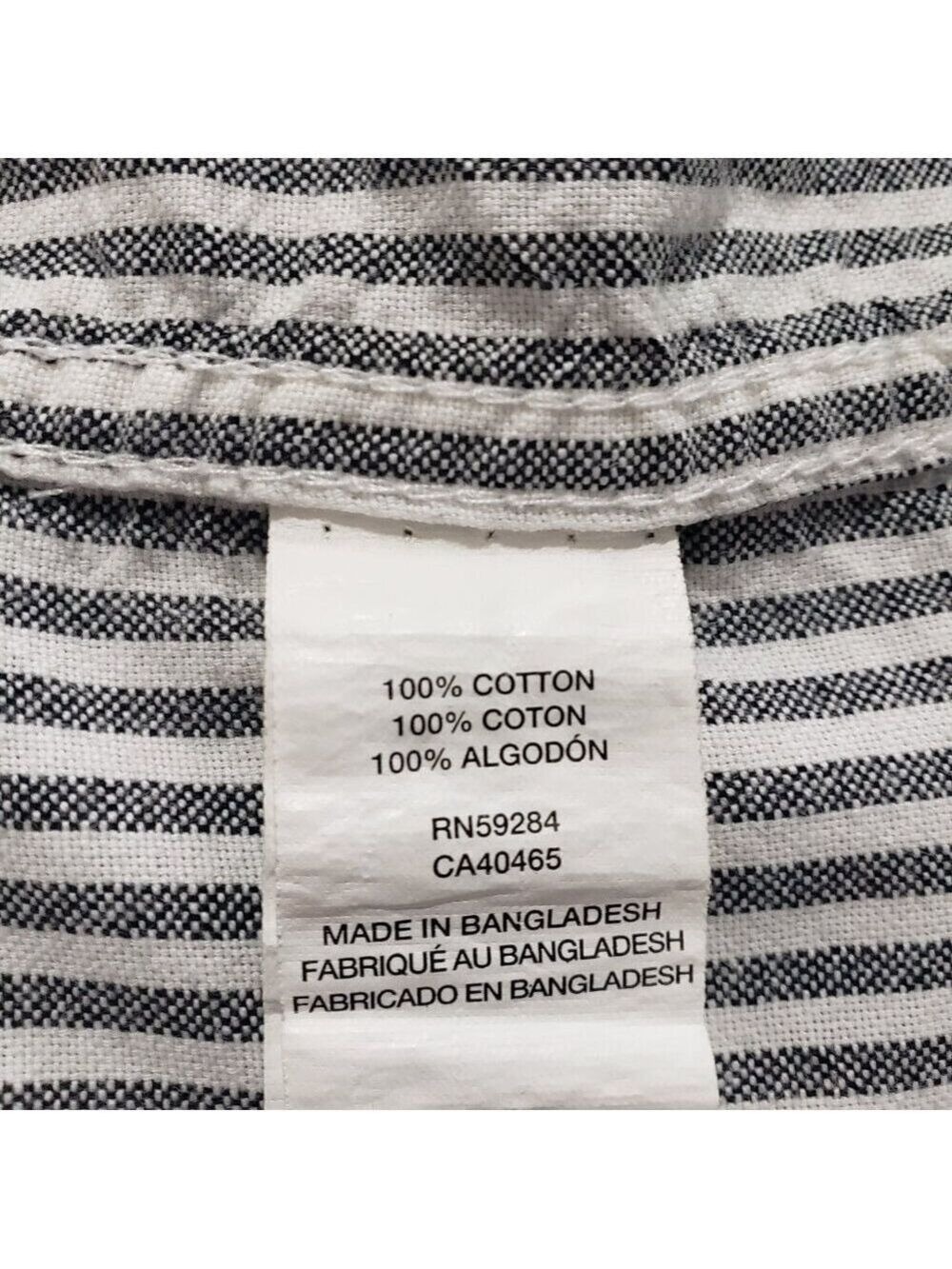 Boys The Children's Place Button Down Shirt 3T White Gray Striped - Picture 6 of 8